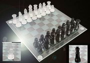 jeu echecs verre &eacute;l&eacute;gant